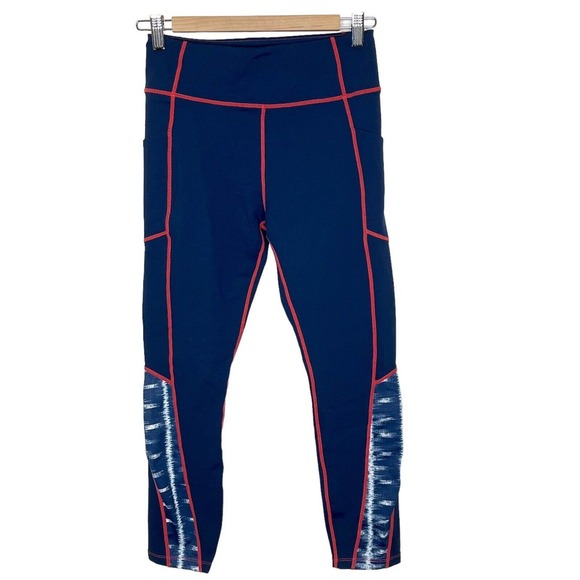 Tuckernuck Leggings Blue Women’s Small Mid Rise Side Pockets Active - Picture 1 of 8